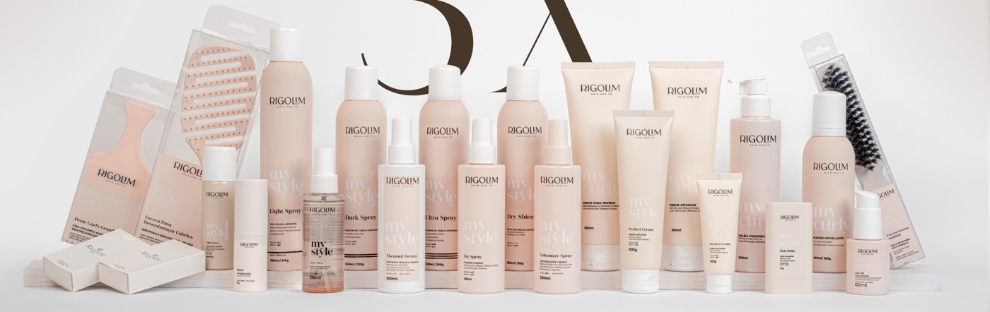 Linha completa de produtos Rigolim Hair and Co